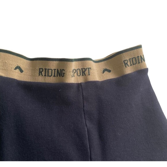 Riding Sport Horse Back Riding Breeches Girls Size Large Black Tan Waist Band - Picture 2 of 11